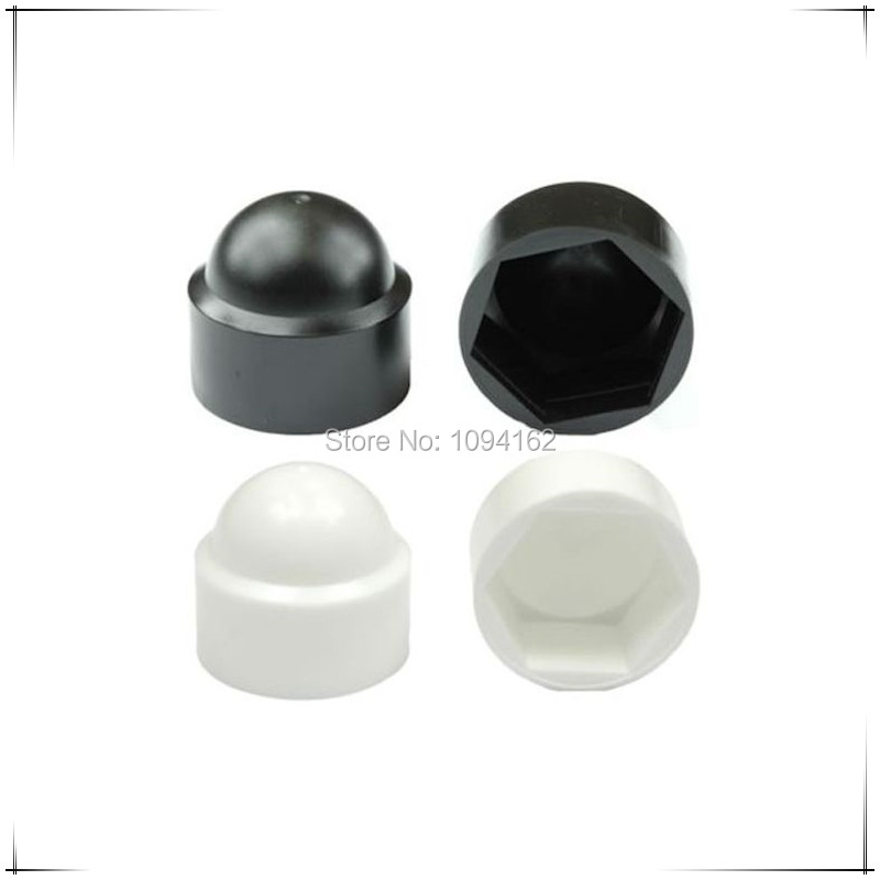 M8*12mm(AF) White/Black Plastic Nut Bolt Cover Decorative Nut Cap Cover