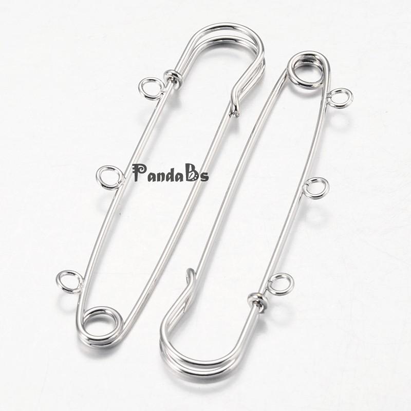 Iron font b Kilt b font Pins Brooch Findings Platinum 75mm Hole 3mm