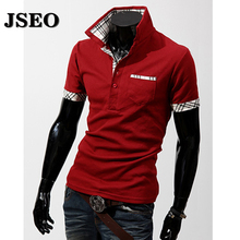 JSEO-New 2016 Casual Summer Style Short Sleeve Polo Casual Mens Solid Polo Shirt Cotton Top quality Plus Size Brand Shirts