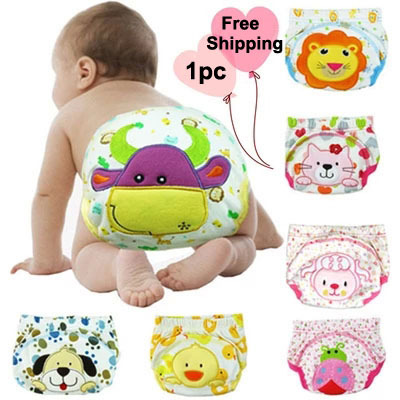 5pcs lot Cotton Baby Reusable Diapers Washable Cloth Diaper Cover Children Baby Nappies Baby Swim Nappy