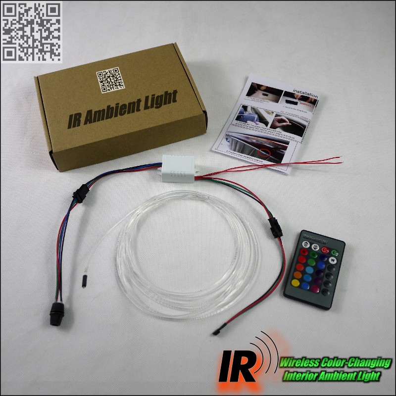 IR Control Color tuning Interior Optical Fiber Band light For Volkswagen VW Tiguan 2007~2015 package