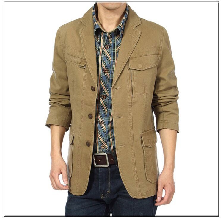 2015 New Arrival Brand Men Military Blazers Slim Fit Masculino Casual Jacket Coat Pure Cotton Suits Ceket Blaser Casaco Blezer (5)