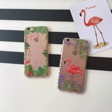 Fundas Phone Case Cover For iPhone 6 6s 5 5s 6plus Ultra Soft TPU Silicon Transparent Flowers Animals Mobile Phone Bag Cover