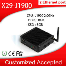 XCY mini pc linux xbmc mini itx 2 lan X29 J1900 8g ram 8g ssd Support Keyboard, Image scanner