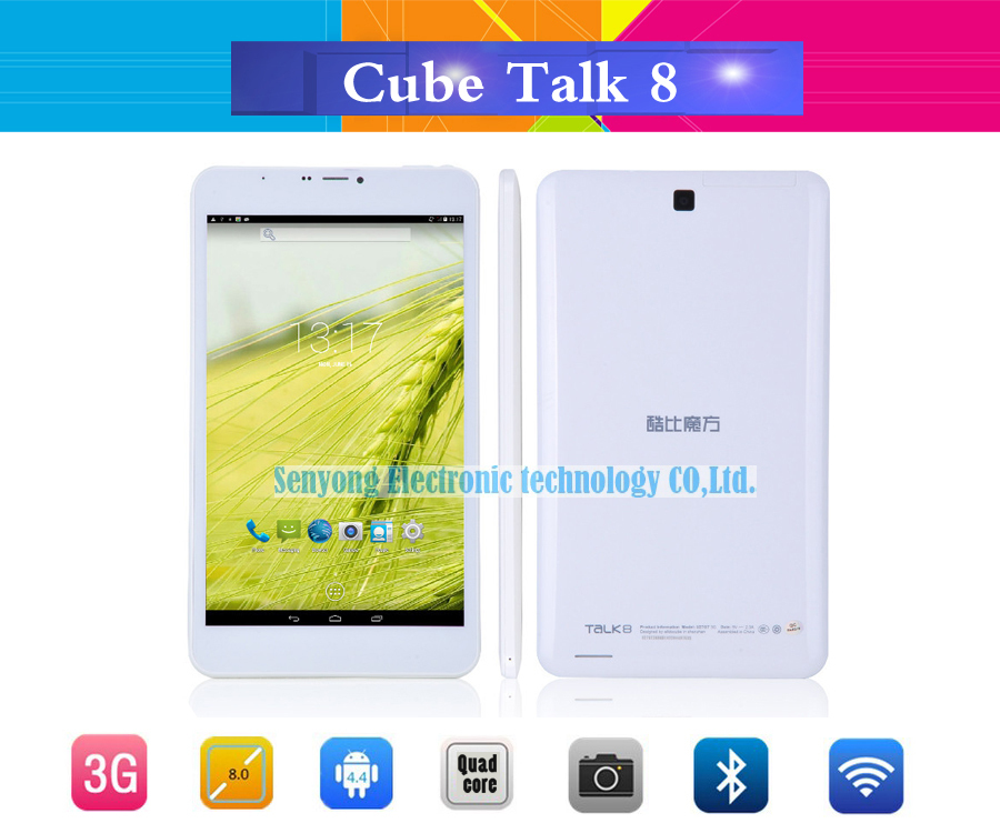 Original Cube Talk 8 Talk 8H U27GTS Android 4 4 3G Tablet PC Quad Core MTK8382