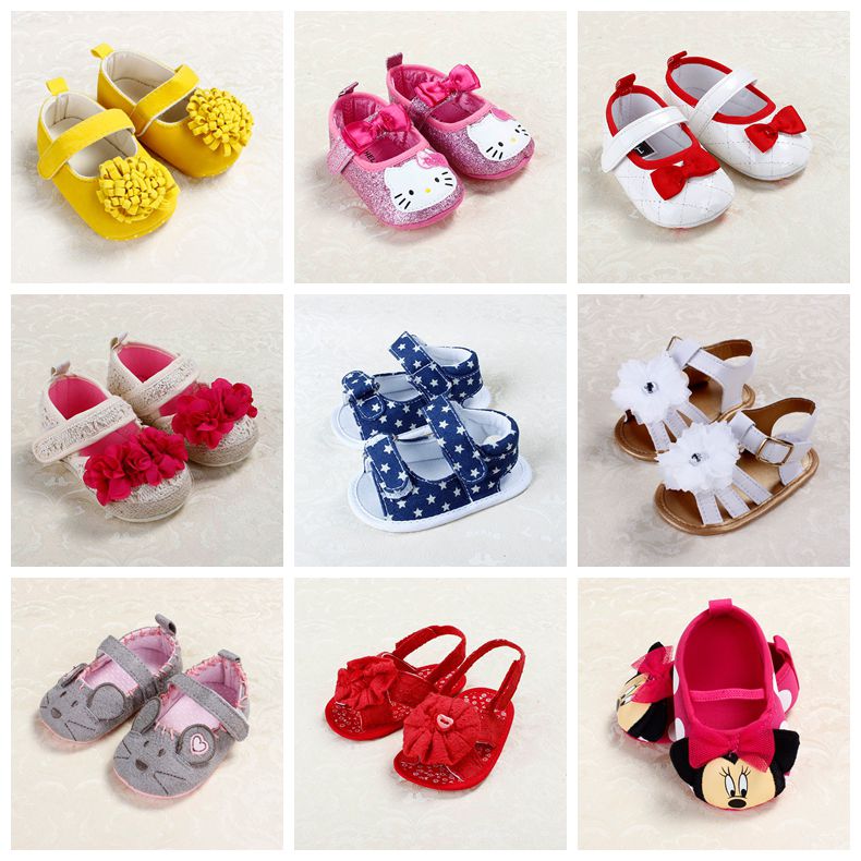 Free Shipping Brand Newborn Baby girls shoes bebe First walkers princess soft sole leather baby Shoes