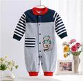 Spring Autumn New Cute Animal Pattern Baby Rompers Boys Girls Long Jumpsuit Comfortable Cotton Crawling Coverall