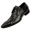 Studio photographing crocodile leather men s leather pointed shoes men s business dress shoes breathable England