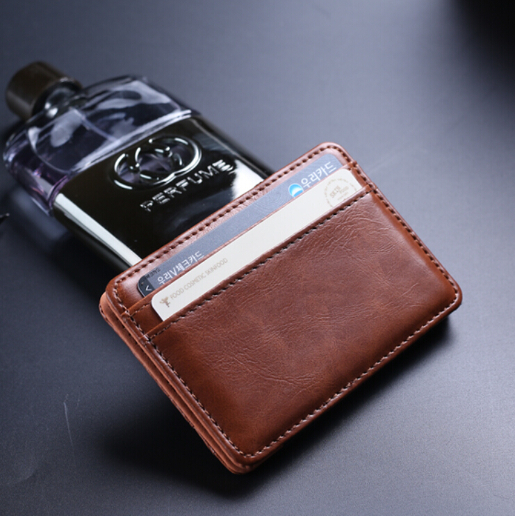 Fashion Retro style Mens Magic MONEY CLIPS Men s Leather wallets Multifunctional Credit Card Case Cash