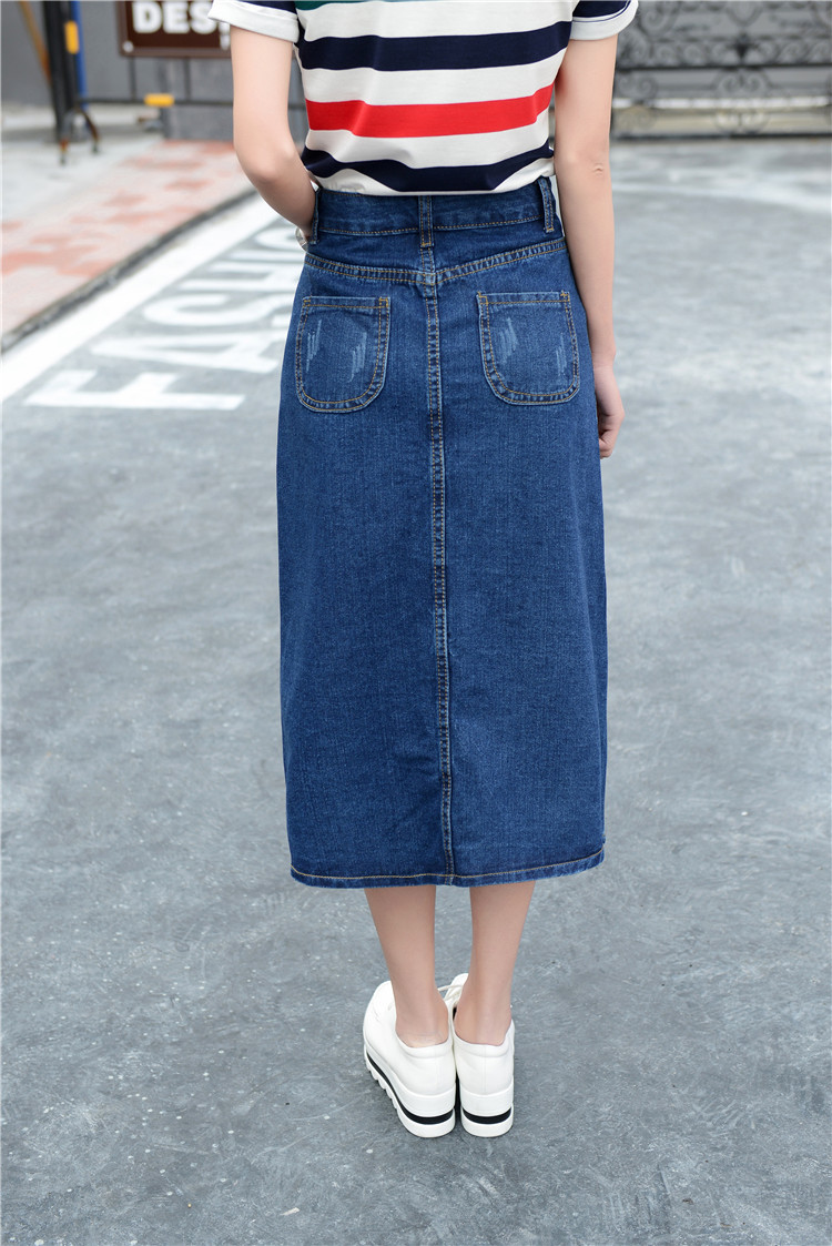 plus size long denim skirts xs