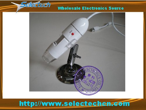 High Value 400X USB Digital Microscope with 5X Digital Zoom and measurement software 8 LED lights SE-400X
