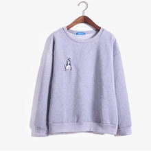 Harajuku 2016 Korean new autumn and winter sweatshirt women loose embroidery Shiba Inu puppies warm kawaii dog hoodies women