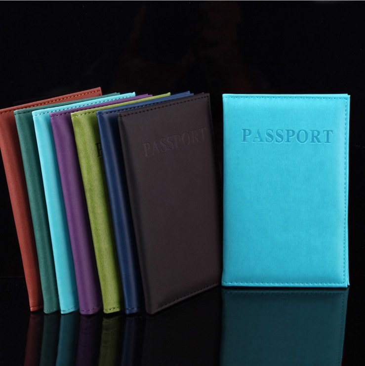 New Fashion PU Card Holder Women Travel Passport Holder Business Passport Cover ID Credit Card Holder Men Passport Wallet