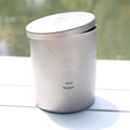 Keith 300ml Mugs Titanium Double wall Mug With Lid Water Glass Insulated Cups For Camping Picnic