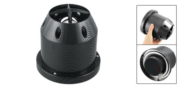 Car Auto Carbon Fiber Filter 75mm 2 95 Diameter Universal Round Air Intake Engine Filter With