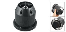 Freeshipping Wholesale Auto Carbon Fiber 75mm Intake Round Air Filter Black Gray