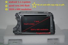 7″pure Android 4.4.4 for ssangyoung Kyron Actyon car dvd,gps navi 3G,Wifi,BT,4 core,16G flash,1080P,1024 x 600,Russian,English