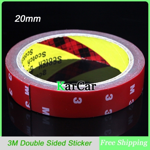 3M Tape 20mm Double Sided Sticker Acrylic Foam Adhesive Car Interior Tape Free Shipping