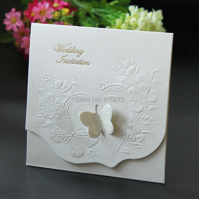 Butterfly wedding invitation cards