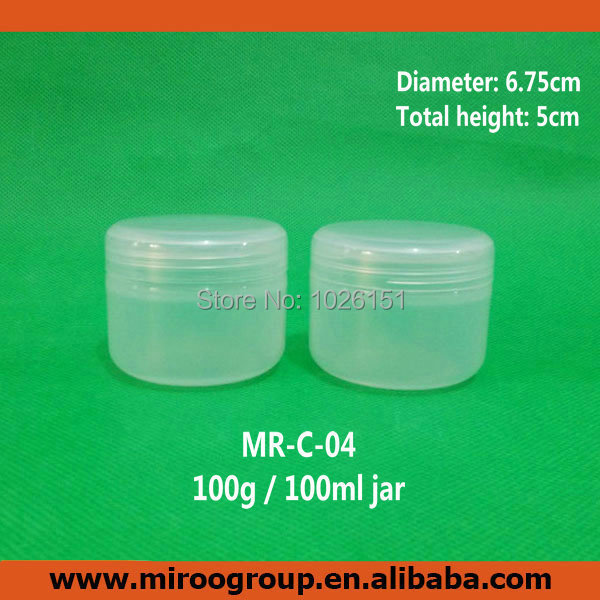 Free Shipping 40pcs 100ml 100g Plastic Cream Jar recycled plastic cosmetic jars 100g Plastic Cream Bottle