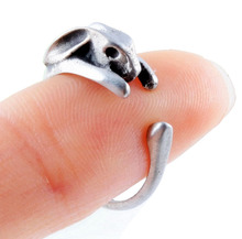925 pure silver ring vintage thai silver zodiac finger ring opening garnet male Women rabbit ring pinky ring