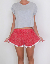 2015 Shorts Women Beach Tassel Bohemian National Wind Print Loose Women s Short Feminino Plus Size