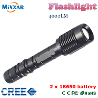 ZK50 LED Flashlight V5 CREE XM L T6 4000Lumens 5 Modes Zoomable Torch tractical flshlight can