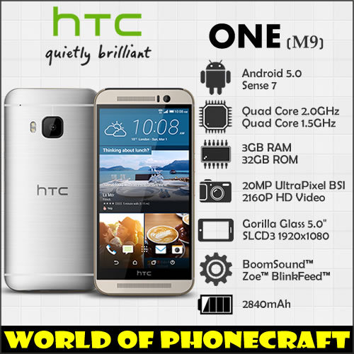 HTC one M9 Factory Unlocked Qualcomm Окта основные 3 ГБ RAM 20MP Gorilla Glass 5 "FHD 1920*1080 4 Г TDD FDD LTE NFC Android Смартфон