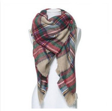 za winter 2014 font b tartan b font scarf plaid new designer unisex acrylic basic wrap