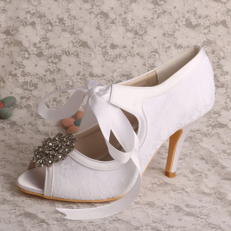 wedopus peep toe heels putih sepatu pengantin pompa wanita heels untuk pernikahan kustom wedopus peep toe heels putih sepatu pengantin pompa wanita heels untuk pernikahan kustom