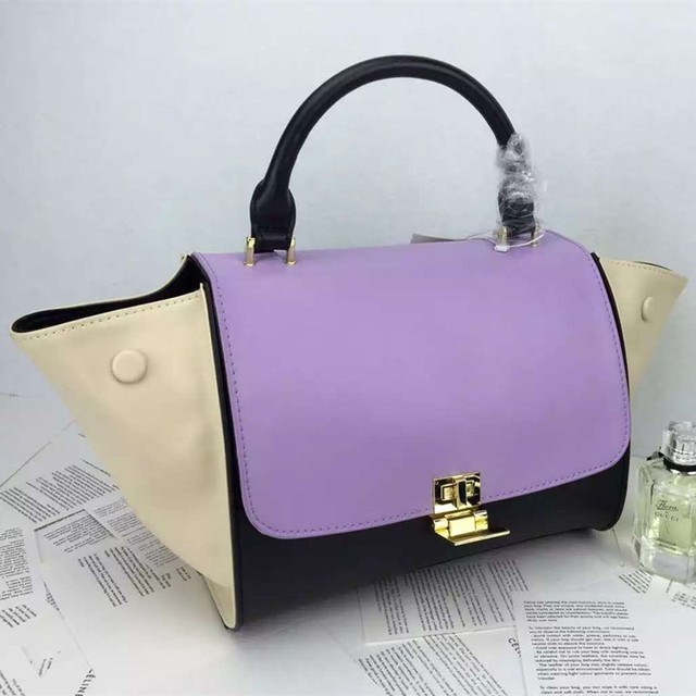 Luxury Brand C Bags Genuine Leather Line Women Smiley Bag Trapeze ...