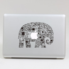 Removable DIY fashion black color cute assembly Elephant tablet sticker laptop computer sticker for macbook Pro 15,205*270mm