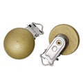 Baby Pacifier Clips Holder Solid Color Wooden Round For Baby 4 4cm x 3cm Funny Pacifier