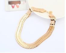 Gold Silver Chunky Chain Necklace Women 2015 New Collar Fashion Vintage Jewelry Necklace Accessories Jewellery