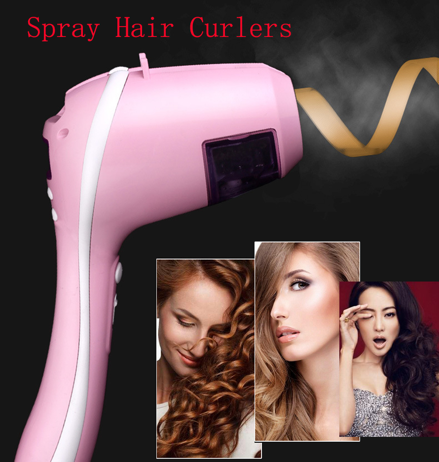 2016 Spray Curler Hair Curler Styler Heating Hair Styling Tools Automatic Hair Curling iron Roller Curling Wand EU US AU UK Plug