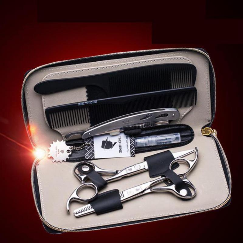 6 Inch Professional Hair Dressing Scissors Set Cutting+thinning Barber Shears+kits+combs Stainless Steel Haircut Suit