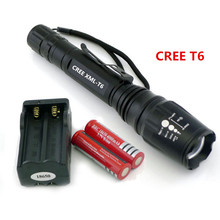 2015 hot Ultrafire 2200LM CREE XM-L T6 LED Flashlight Torch Light+18650 Battery+Charger