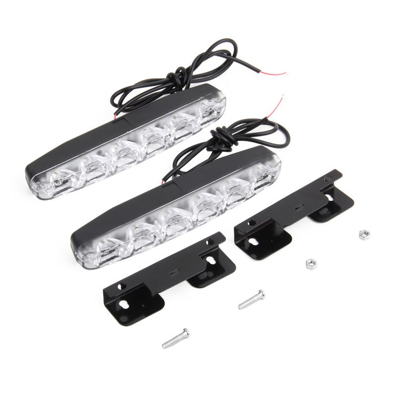 2sets-Super-Bright-White-6-LED-DRL-Daytime-Running-Lights-Fog-Lamps-Newest