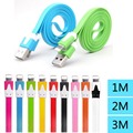 1m 2m 3m hot sales flat noodle usb data cable power cables charging date line 10