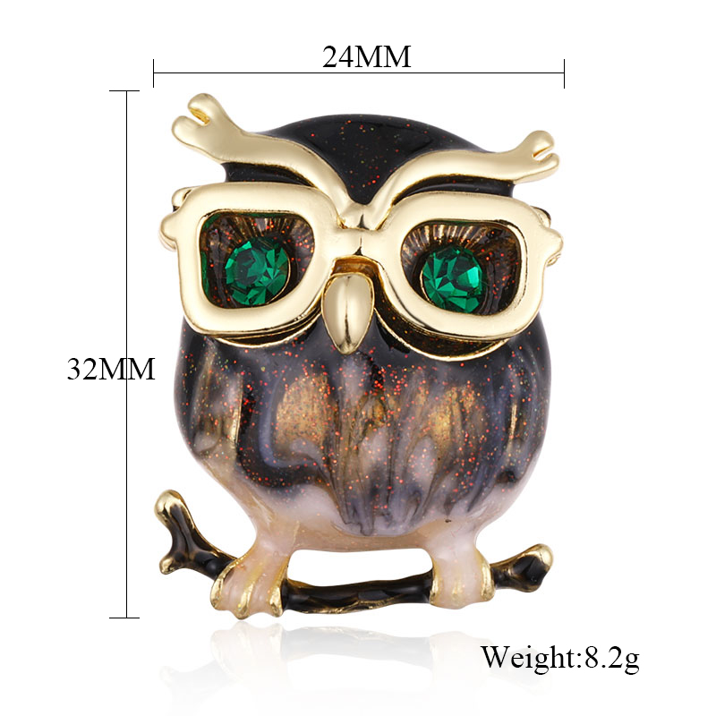 Fashion Lovely Animal Oiseau Cristal Broche Pin Women costum printemps bijoux cadeau