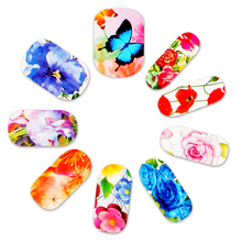 50 Sheet Top Sell Flower Butterfly Water Transfer Stickers Nail Art Decals Nails Beauty Nail Design