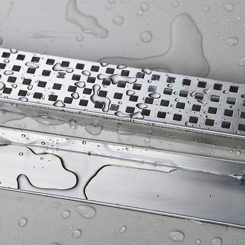 Design 3 600 mm long rectangulaire en acier inoxydable Linéaire Pièces humides Drain 