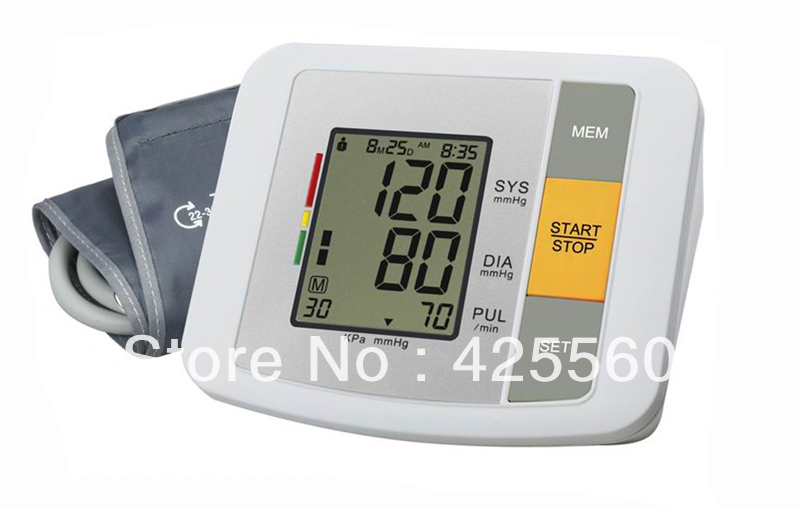 Free shipping hot selling Automatic Digital Upper Arm Electronic Blood Pressure Monitor  Meter Sphygmomanometer