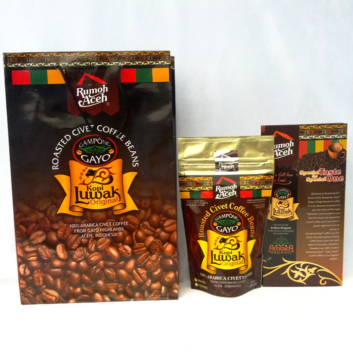 Baked coffee beans Wild Kopi Luwak coffee bean from Indonesia 100g 