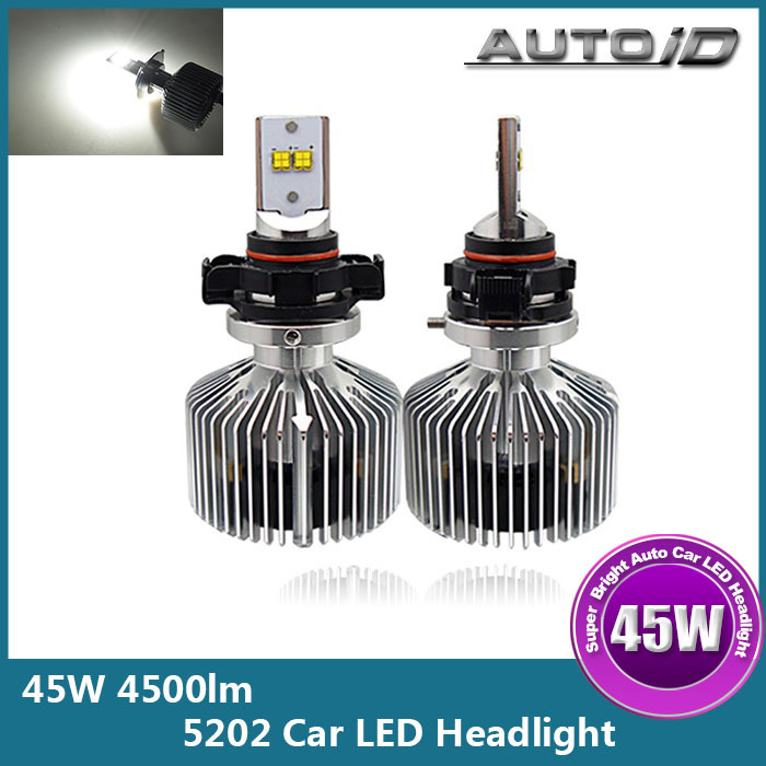 High Bright 45W 4500lm 5202 LED Car Bulb Headlight Kit 12V 24V White 6000K DRL Fog Light