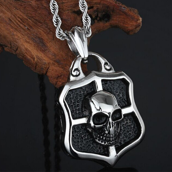 MN201 Stainless Steel Jewlery Men Gift Jewelry Necklace Skull Skeleton Necklace Pendant Fahion modern wholesale