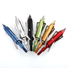 6pcs Stainless Steel Hunting Arrow Heads Points Broadhead 100 Grain Compound archery broadheads Shooting Long Bow