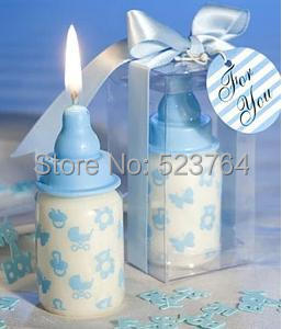 Синяя бутылка свечи детских душ пользу душа ребенка свеча