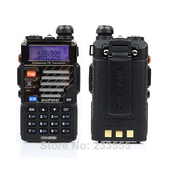 2X New 5W 128CH Walkie Talkie UHF VHF baofeng UV 5RB Interphone Transceiver Two Way FM