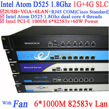 best home network router with Intel Atom D525 1.8Ghz dual core 4 thread ROS Mikrotik PFSense Panabit Wayos support 1G RAM 4G SLC